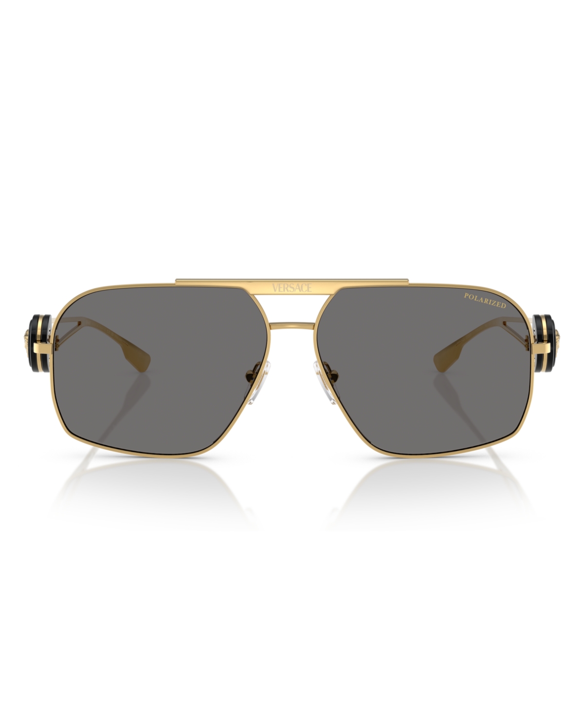 Shop Versace Men's Polarized Sunglasses, Ve2269 In Black