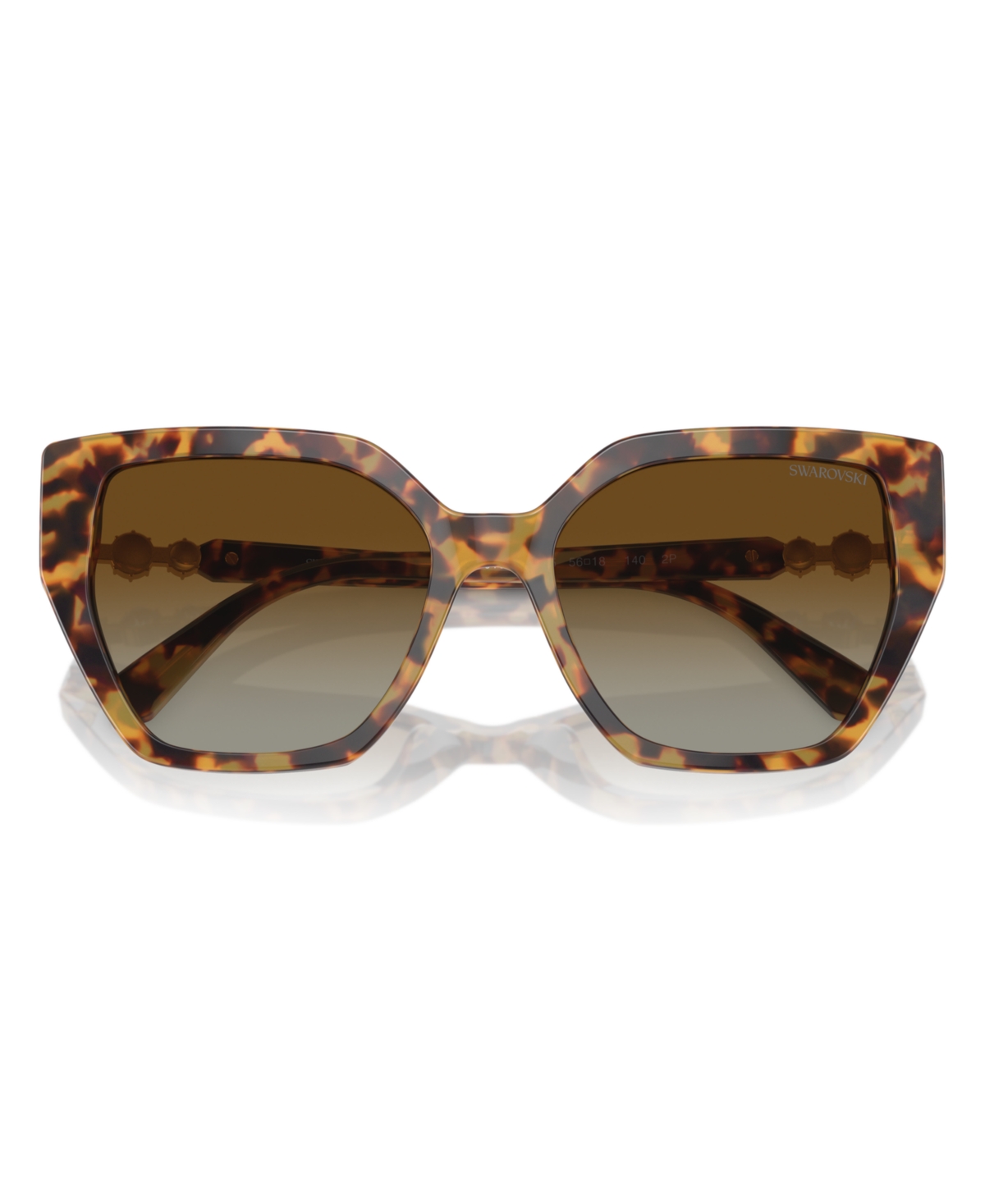 Swarovski Womens Sk6016 Irregular-frame Acetate Sunglasses Brown In Medium Havana