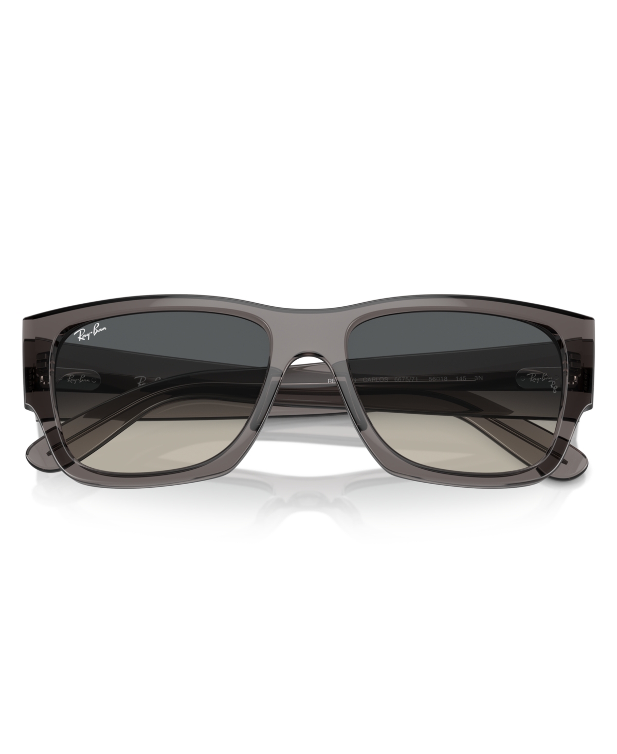 Shop Ray Ban Unisex Sunglasses, Carlos Rb0947s In Opal Dark Gray