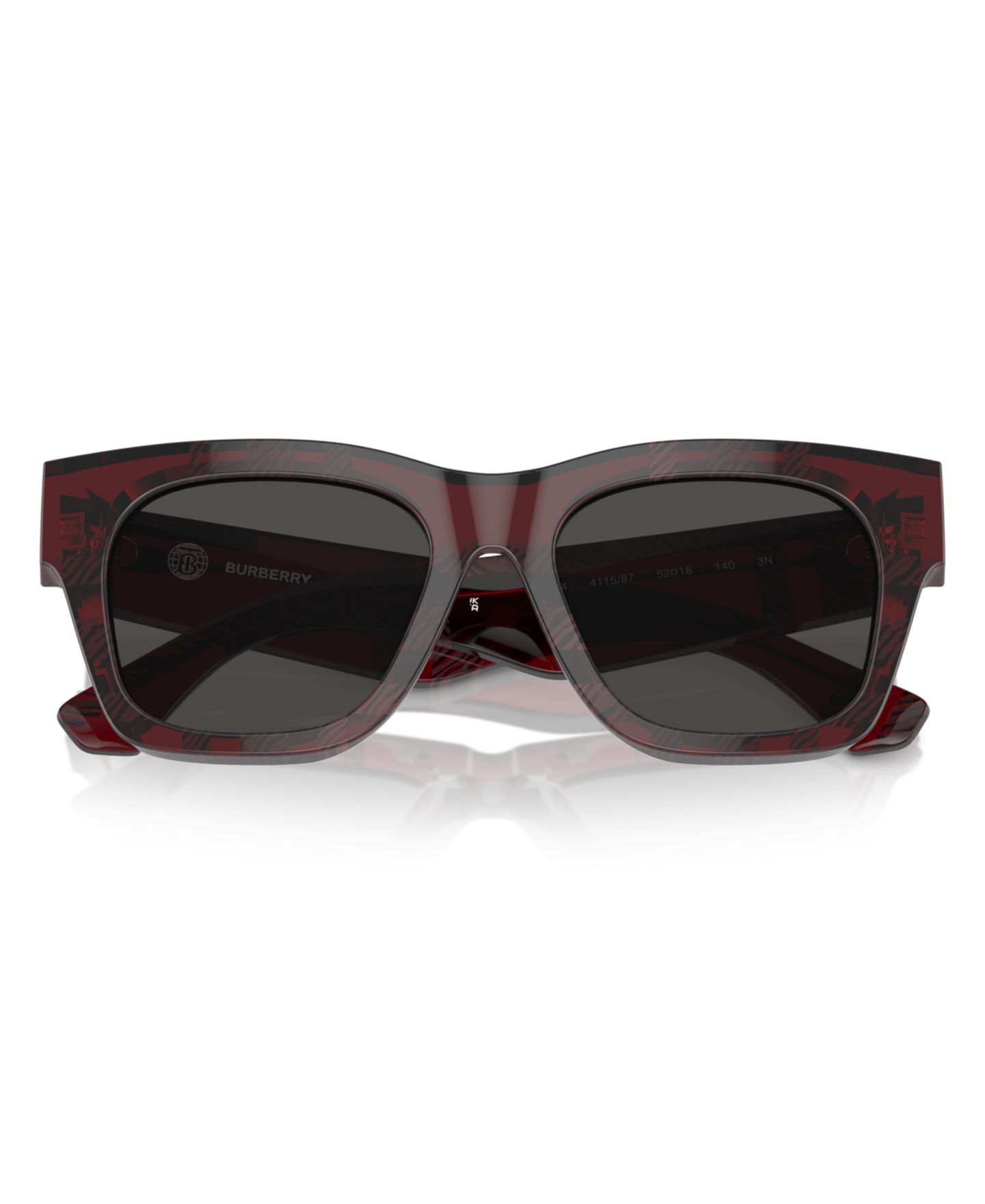 Женские солнцезащитные очки Burberry Sunglasses, Be4424, цвет: Клетчатый красный — фото 2