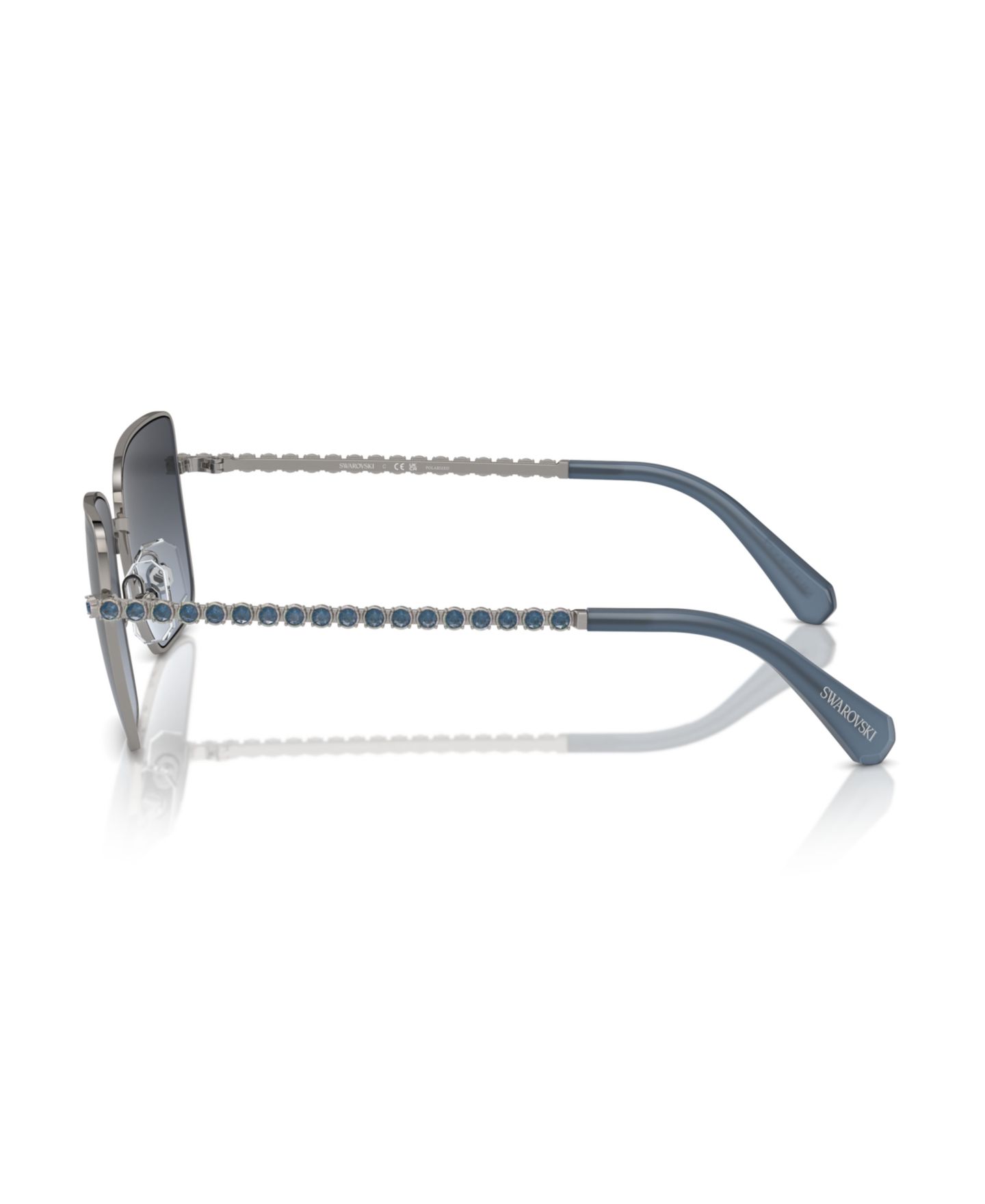 Женские солнцезащитные очки Swarovski Polarized Sunglasses, Sk7015, цвет: Графитовый металлик — фото 2