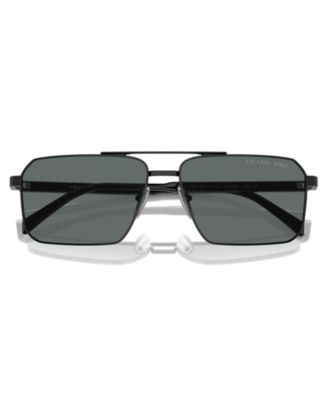 Iconic Plaque Rectangle Men's Sunglasses, PR A57S