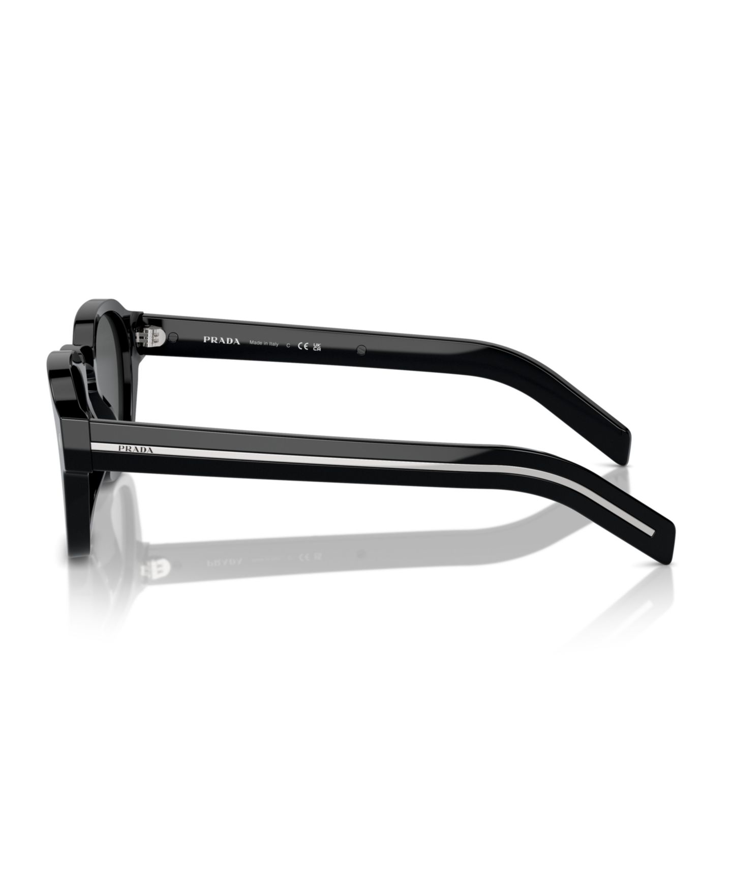 Женские солнцезащитные очки PRADA Round Sunglasses, PR A16S, цвет: Чёрный — фото 4