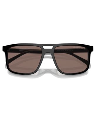 Iconic Plaque Rectangular Men's Sunglasses, PR A22S