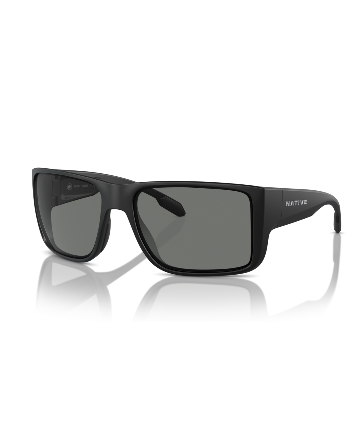 Native Eyewear Men's Polarized Sunglasses, Badlands Xd9045 In Matte Black