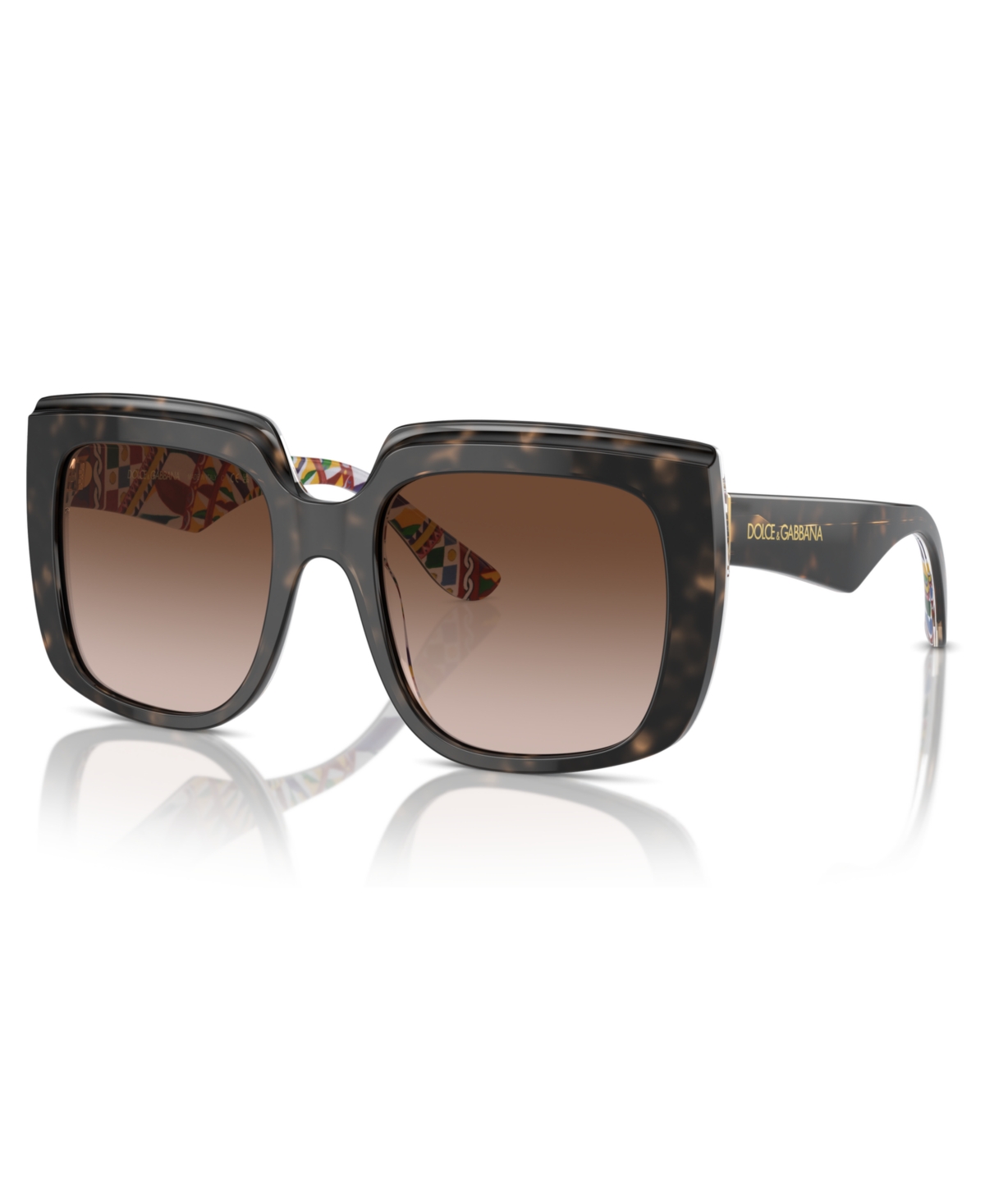 Dolce&Gabbana Women's Sunglasses, DG441454-y - Top Black on Zebra