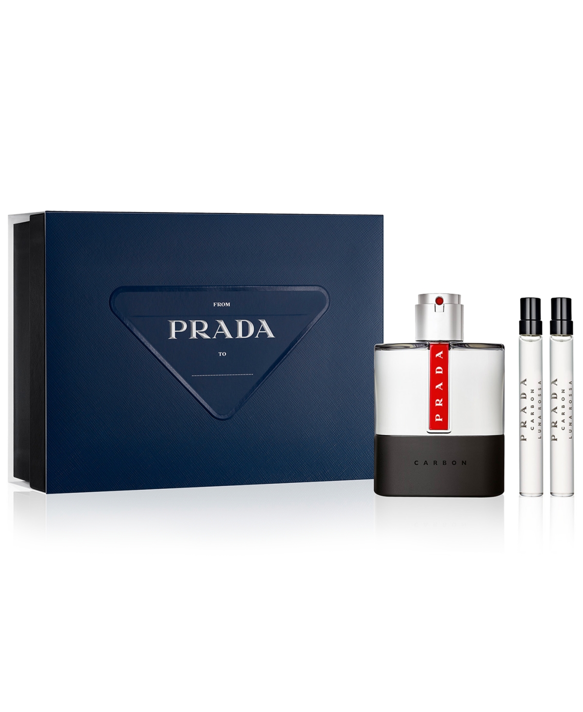Shop Prada Men's 3-pc. Luna Rossa Carbon Eau De Toilette Gift Set In No Color