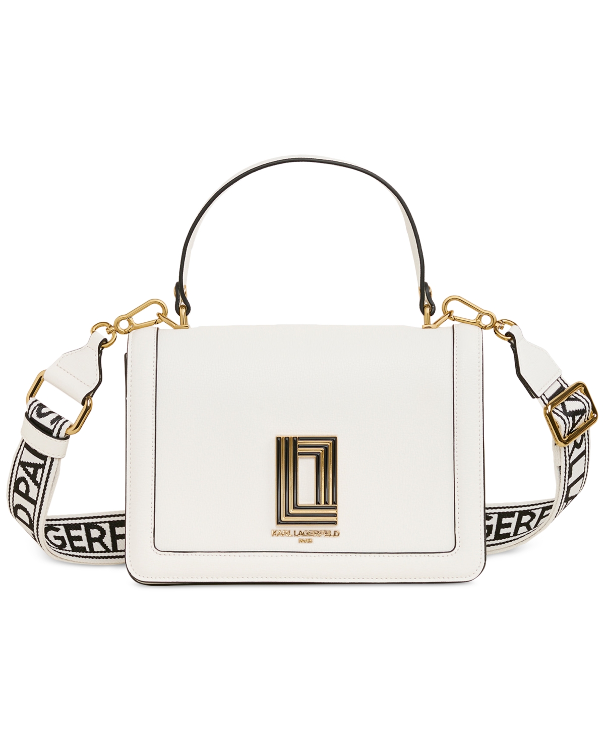 Karl Lagerfeld Simone Flap Crossbody In White
