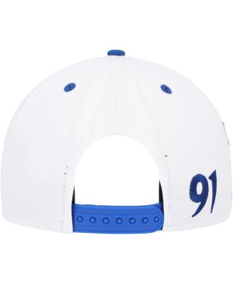 Men's White, Blue Death Row Records Paisley Snapback Hat - Macy's