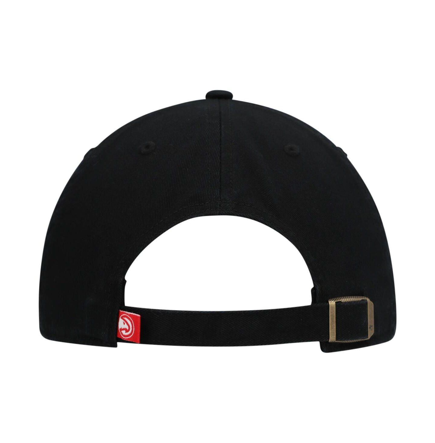 Мужская кепка '47 Brand Black Atlanta Hawks Team Clean Up Adjustable Hat — фото 2
