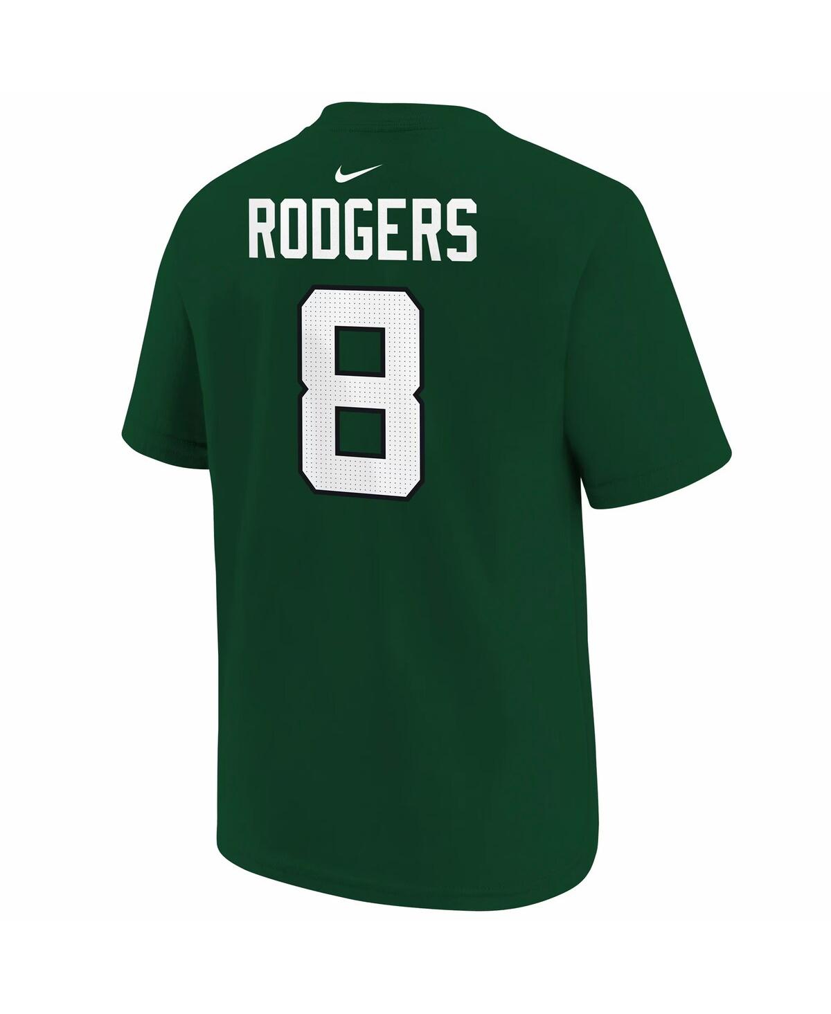 Shop Nike Big Boys  Aaron Rodgers Green New York Jets Player Name And Number T-shirt