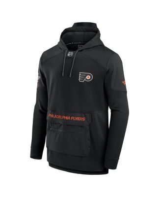 Men's Black Philadelphia Flyers 2024 NHL Stadium Series Authentic Pro Fleece Pullover Hoodie