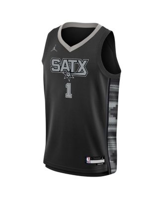 Big Boys Victor Wembanyama Black San Antonio Spurs Swingman Jersey - Statement Edition