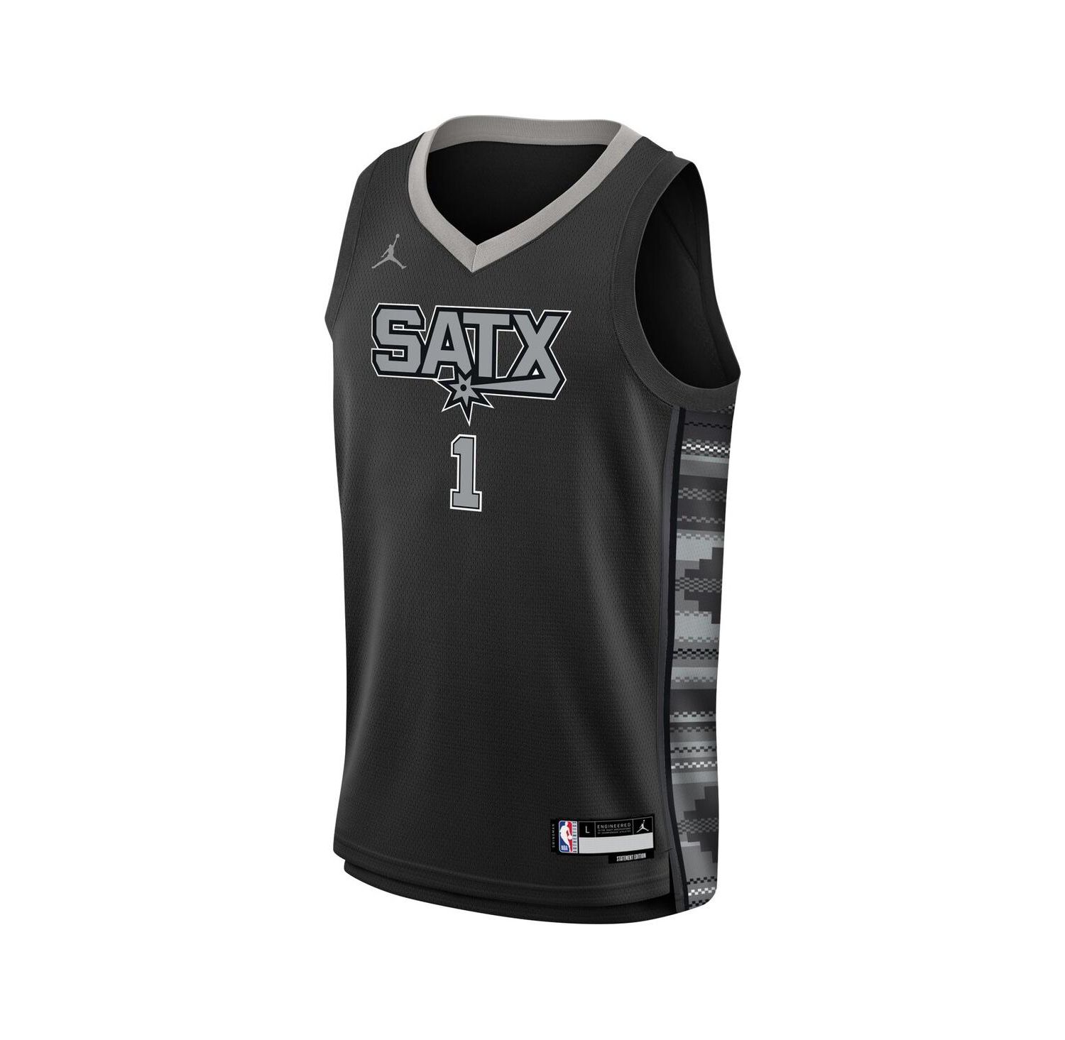 Big Boys Victor Wembanyama Black San Antonio Spurs Swingman Jersey - Statement Edition