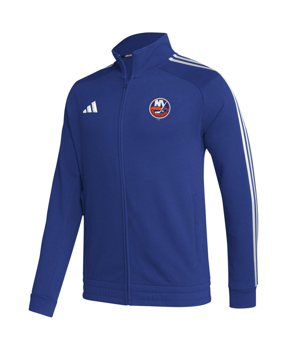 Shop Adidas Originals Men's Adidas Royal New York Islanders Raglan Full-zip Track Jacket