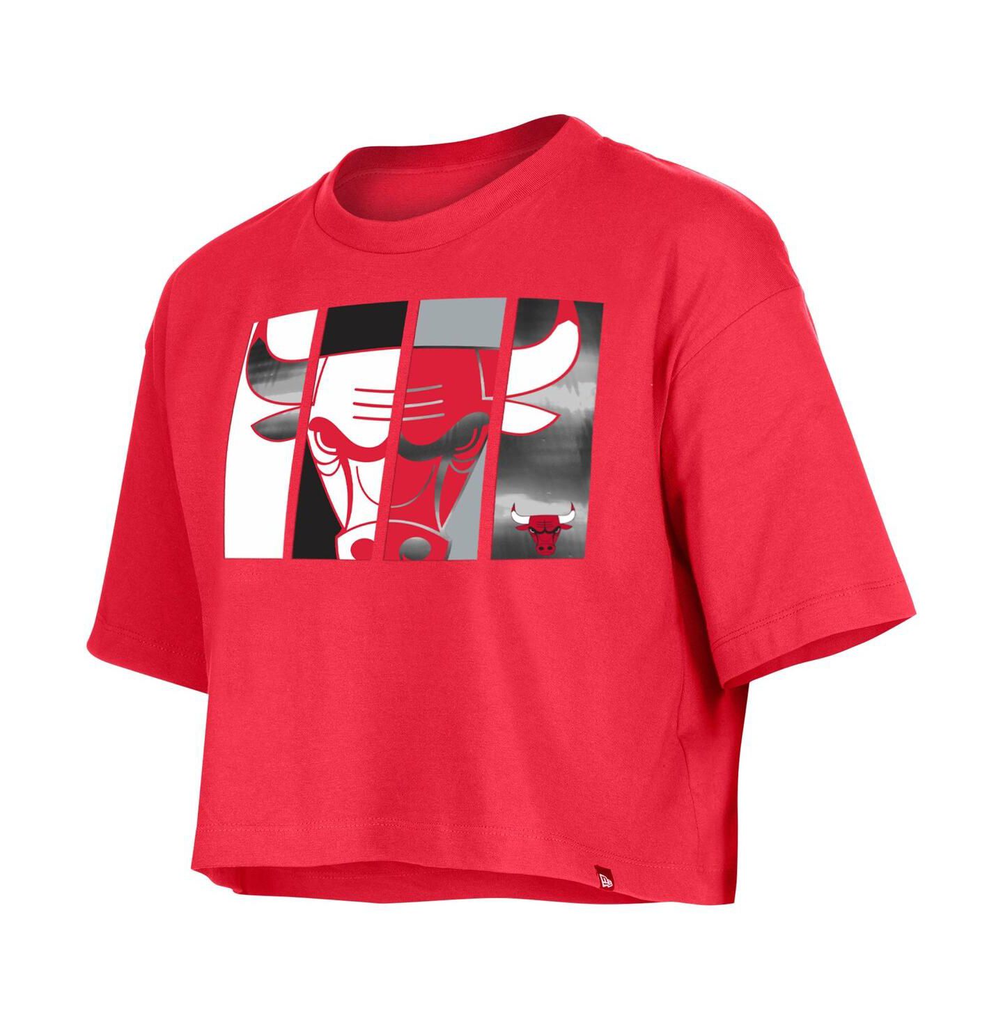 Женская футболка New Era Red Chicago Bulls Cropped — фото 3