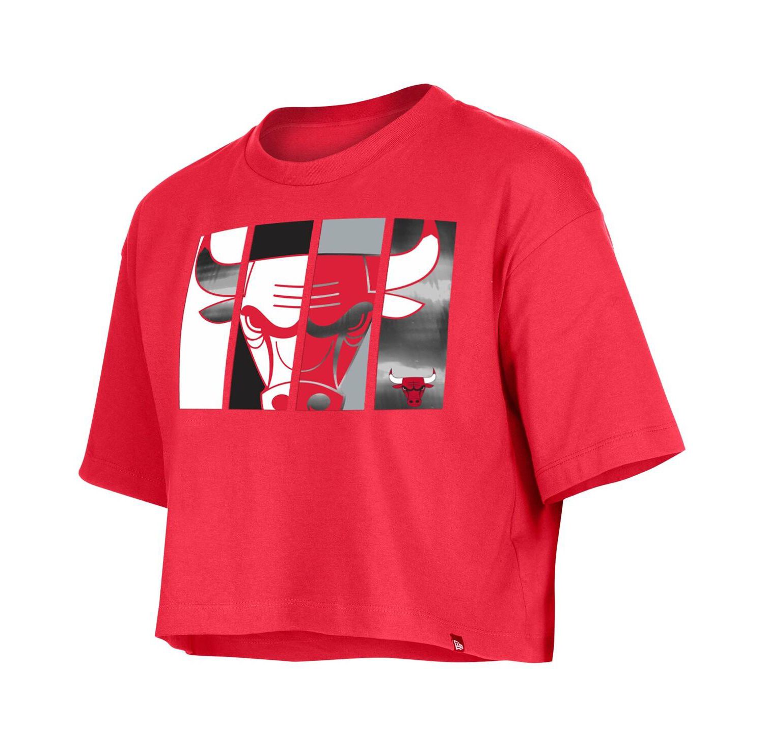 Women's Red Chicago Bulls Cropped T-shirt