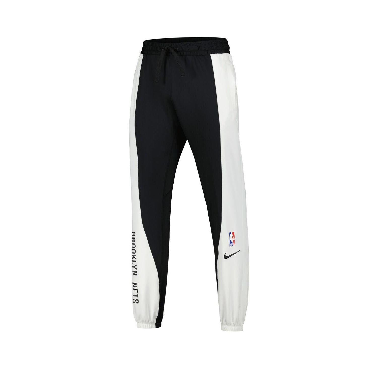 Men's Black, White Brooklyn Nets 2023/24 Authentic Showtime Pants