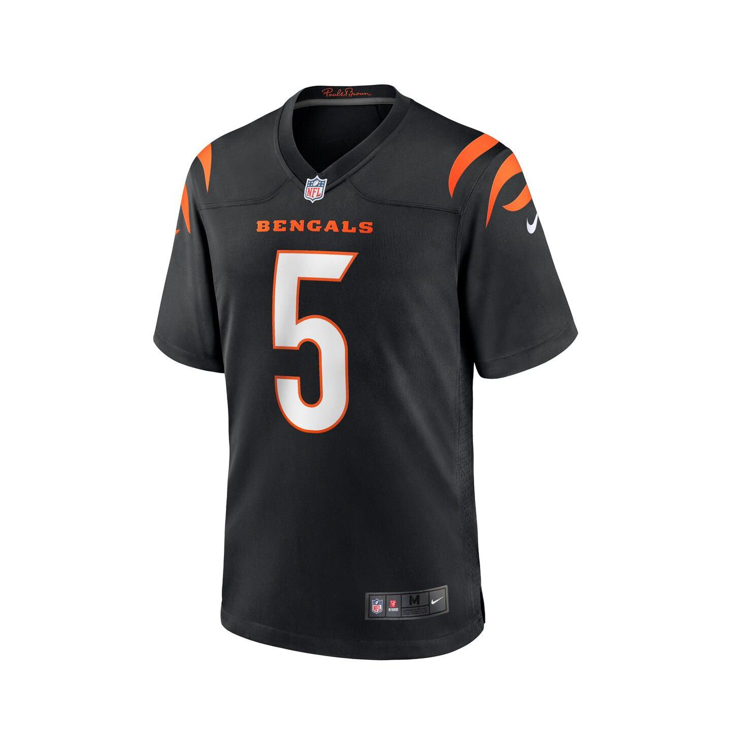 Мужская игровая джерси Nike Tee Higgins Cincinnati Bengals Game, Black — фото 3