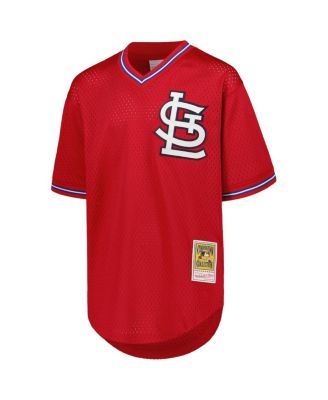 Big Boys Ozzie Smith Red St. Louis Cardinals Cooperstown Collection Mesh Batting Practice Jersey