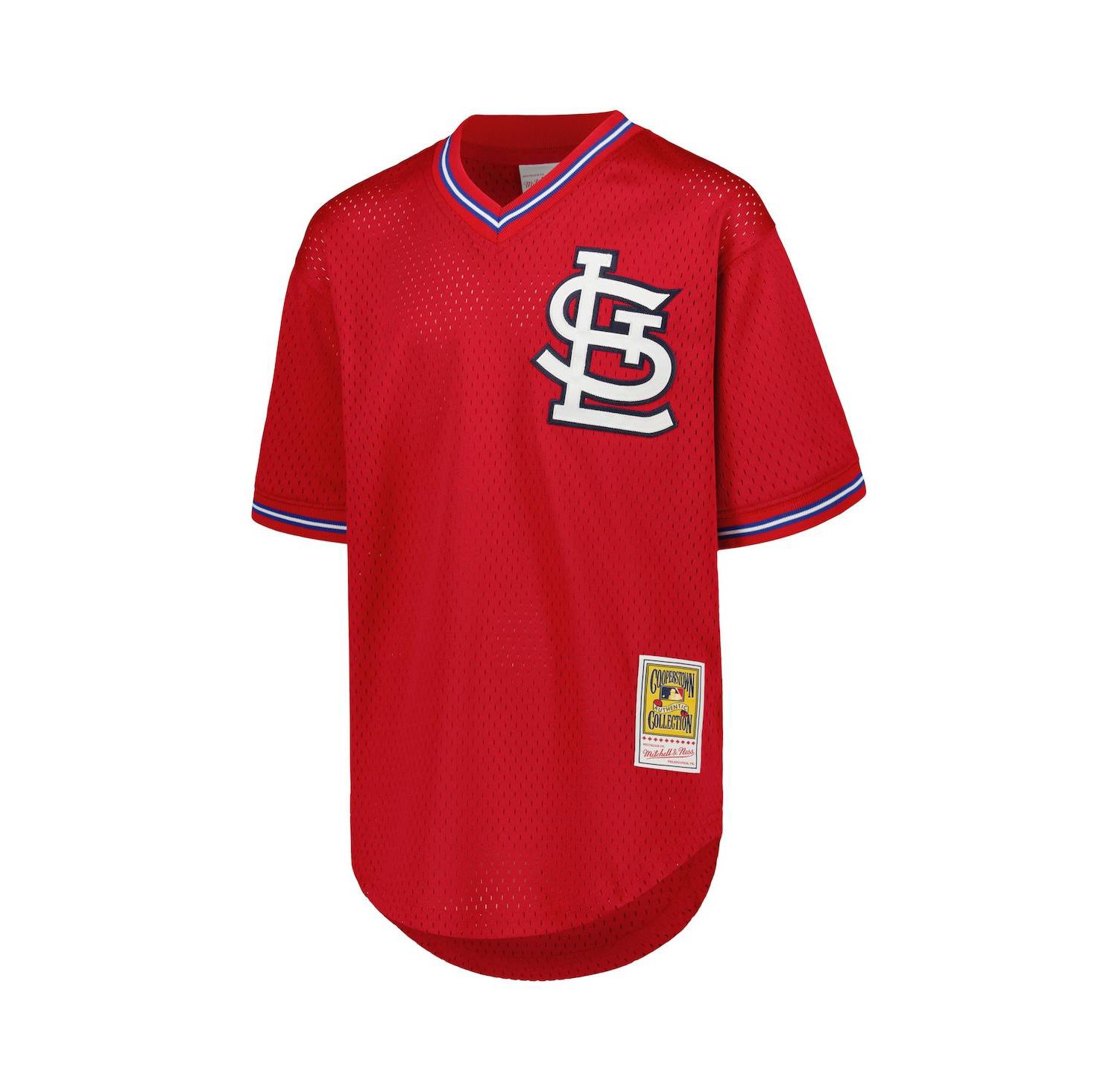 Big Boys Ozzie Smith Red St. Louis Cardinals Cooperstown Collection Mesh Batting Practice Jersey