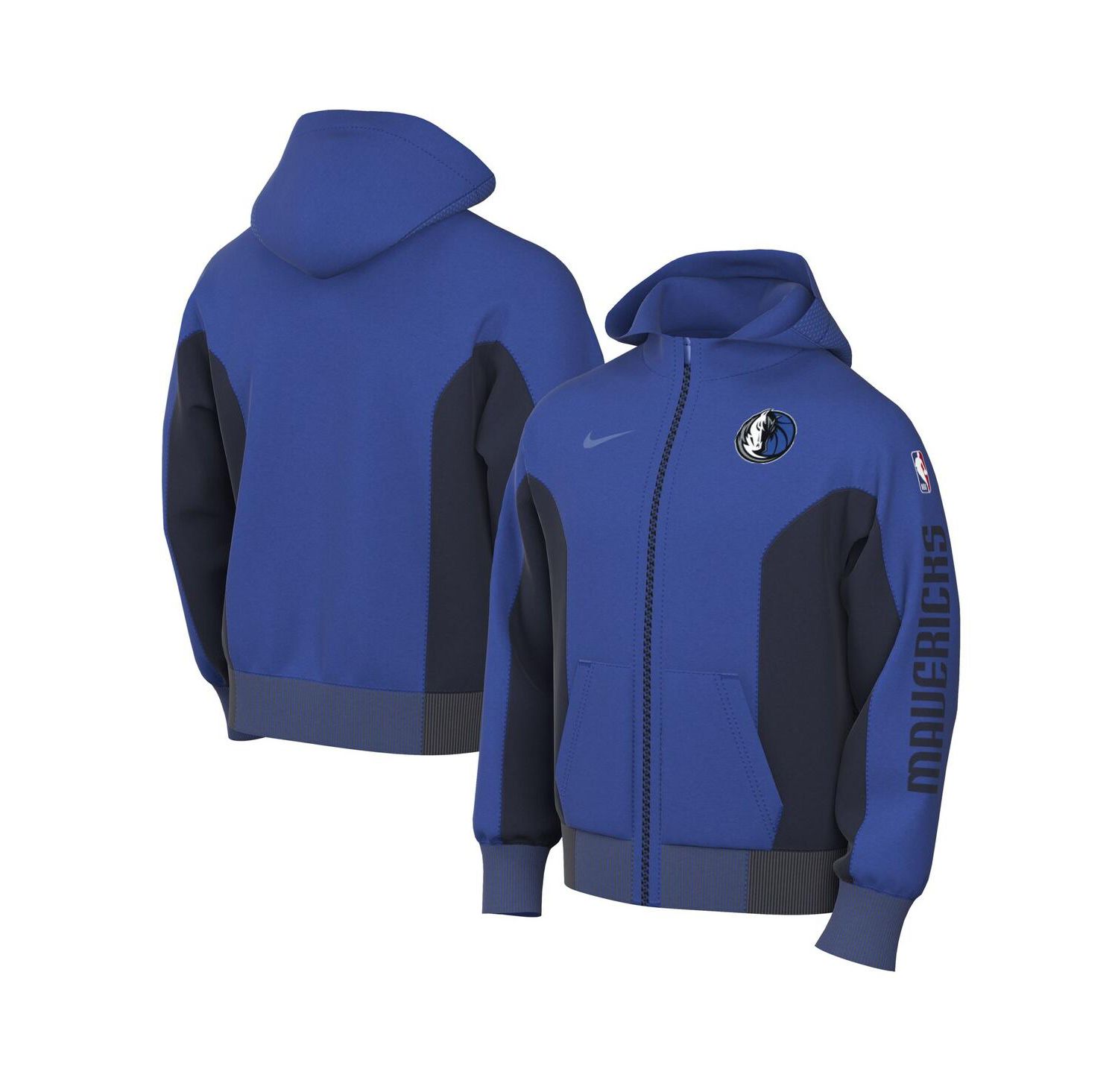Men's Blue Dallas Mavericks 2023/24 Authentic Showtime Full-Zip Hoodie