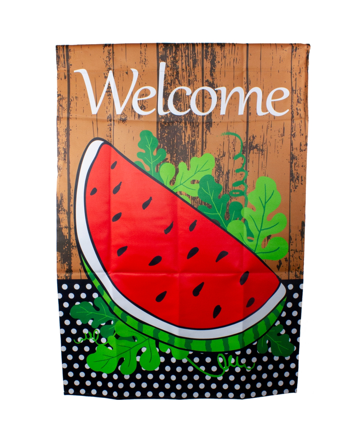 Northlight Welcome Watermelon Slice Spring Outdoor House Flag 28" X 40" In Red