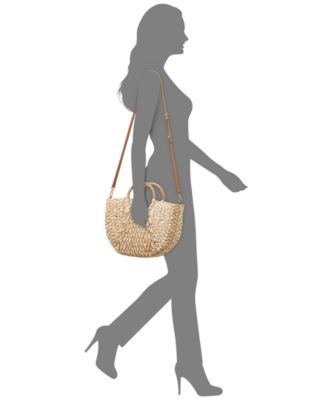 Straw Tote Crossbody, Exclusively at Macy's 