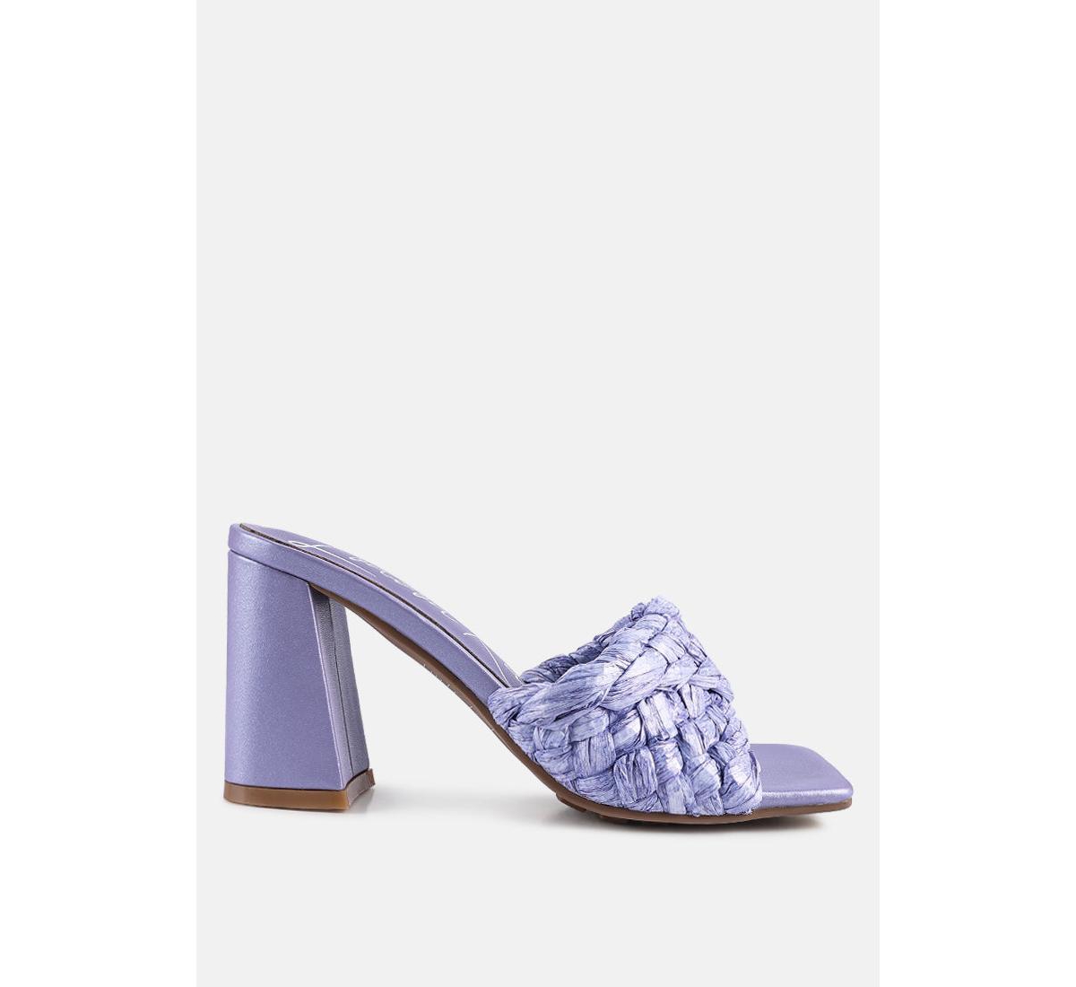 pout pro braided raffia block sandals