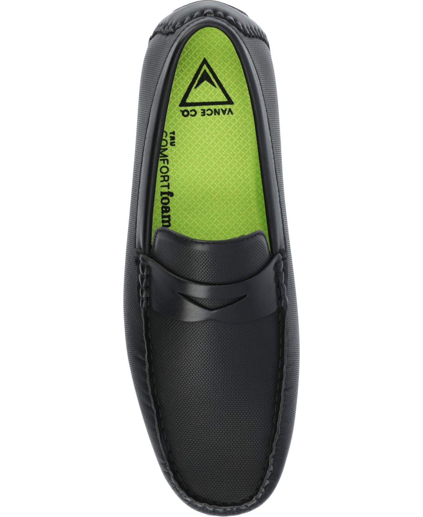 Мужские туфли Vance Co. Isaiah Tru Comfort Foam Slip-On Driving, цвет: Чёрный — фото 4