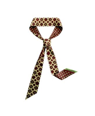 Silk Skinny Scarf Of Polka Dot Bloom