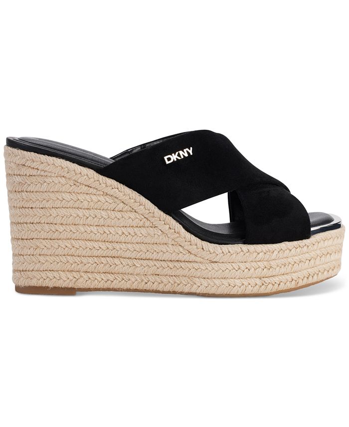 DKNY Women's Maryn Crossband Espadrille Platform Wedge Sandals Macy's