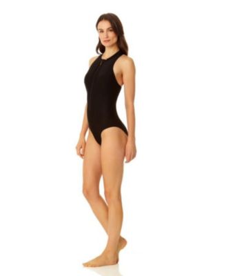 - Women's Zip Front High Neck One Piece