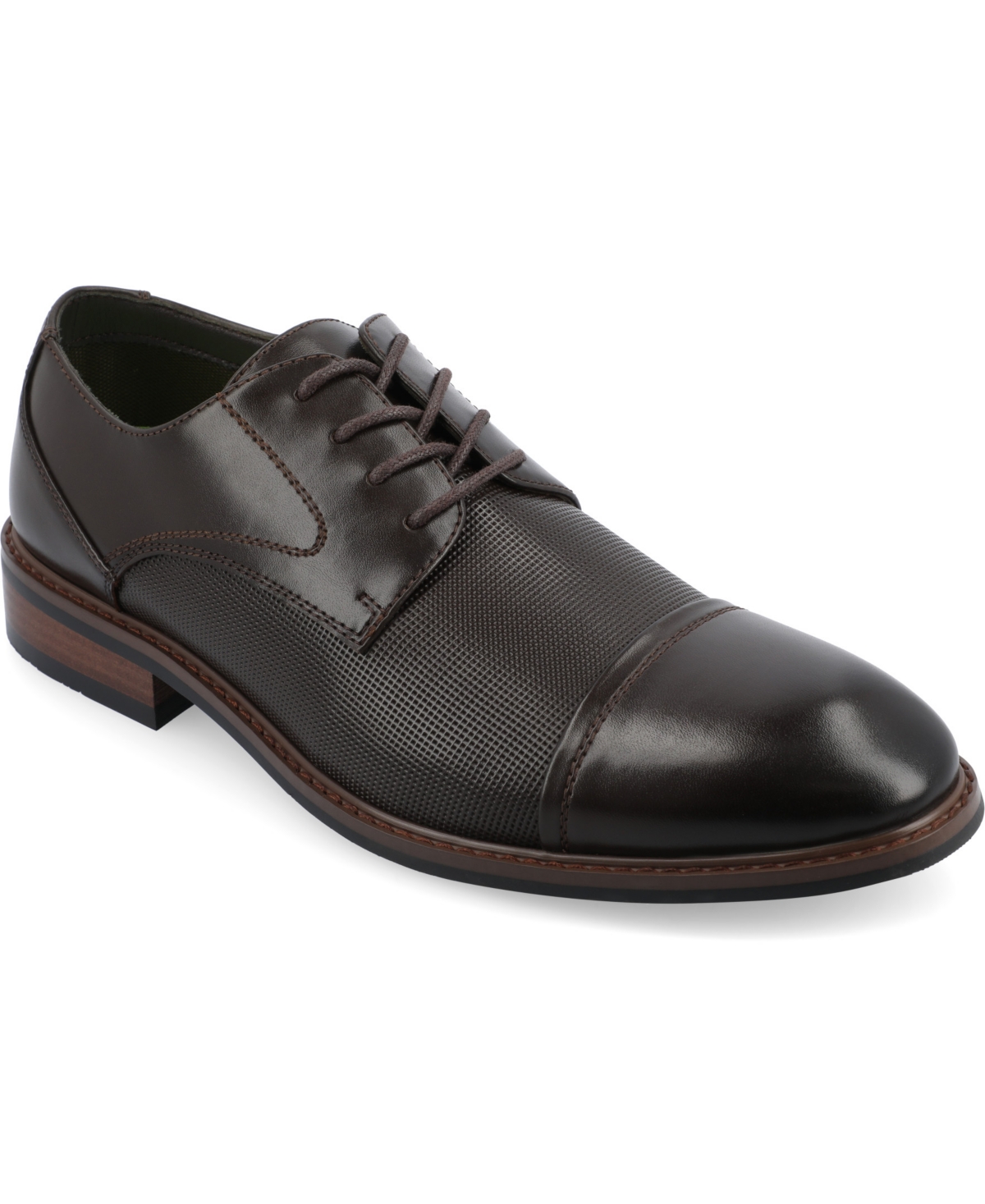 Vance Co. Men's Chandler Tru Comfort Foam Cap Toe Lace-Up Dress Shoes