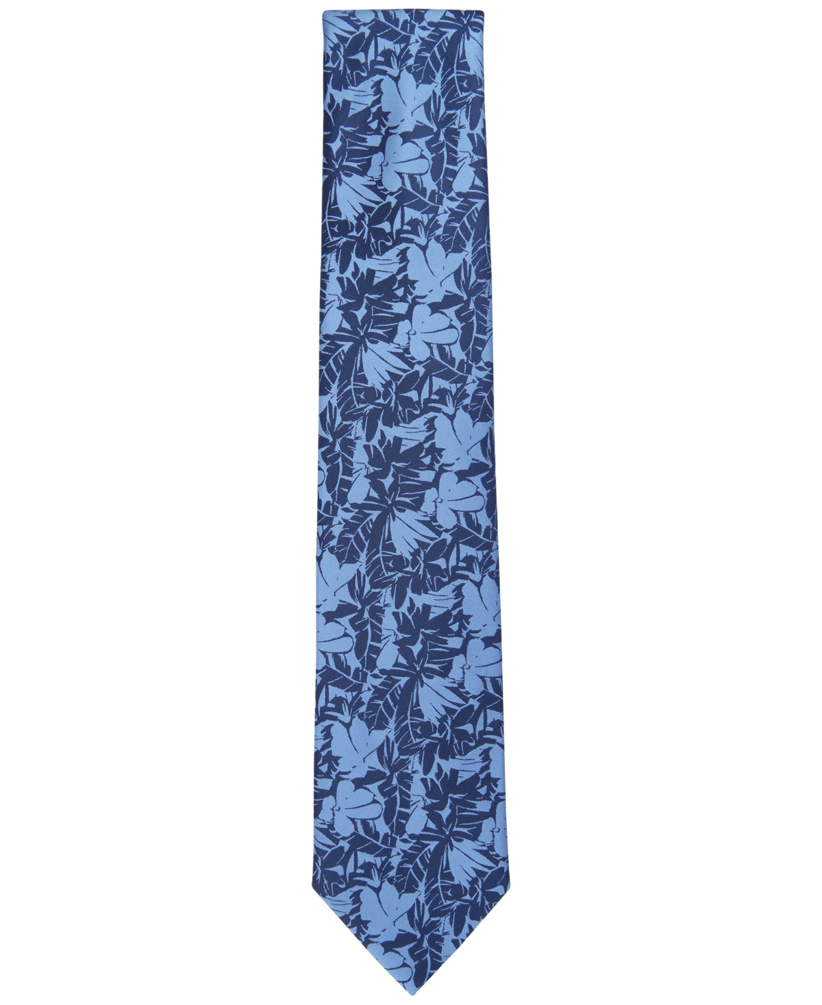 Shop Michael Kors Men's Tonal Palm Tie In Navy