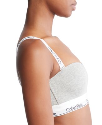 Calvin Klein Women's Modern Cotton Lightly Lined Bandeau Bralette QF7628