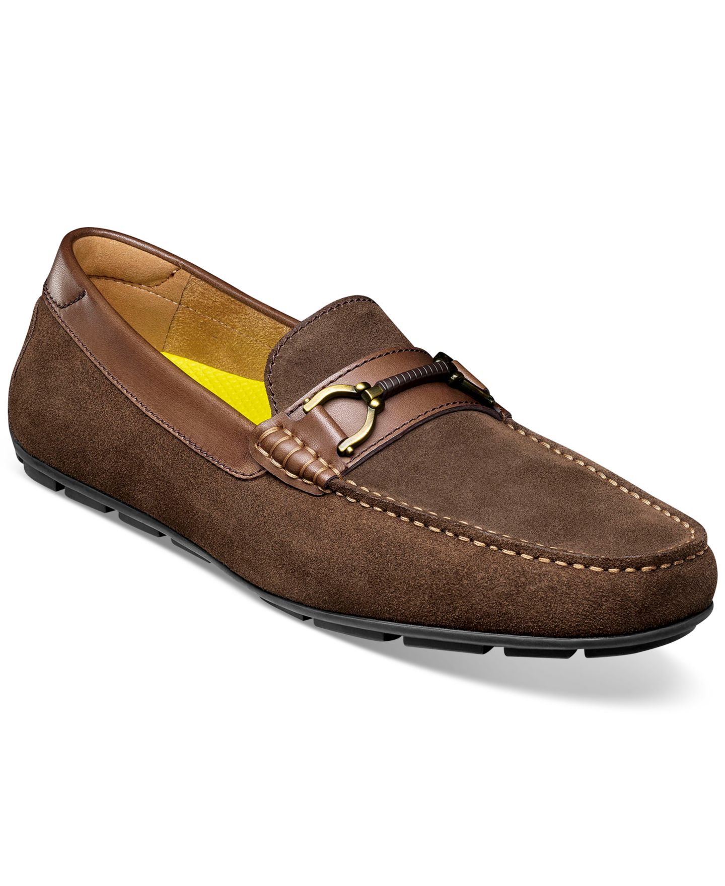 Мужские туфли для вождения Florsheim Motor с мокасиновым носком и пряжкой, цвет: Коричневый замшевый — фото 1
