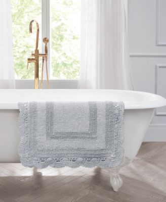 Crochet Reversible Cotton Bath Rug, 17" x 24"