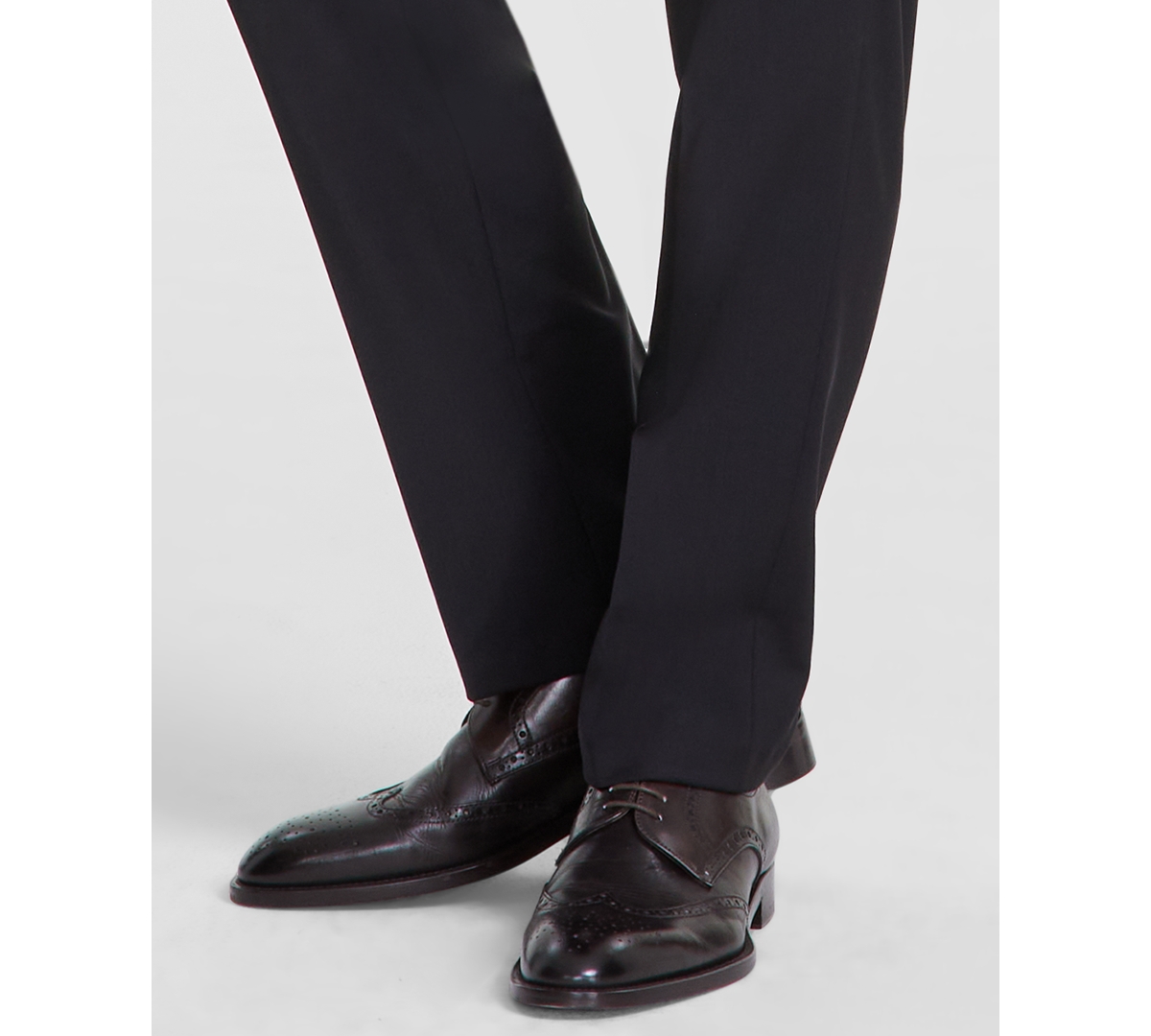 Calvin Klein Men's Slim-fit Wool-blend Stretch Suit Pants In Black