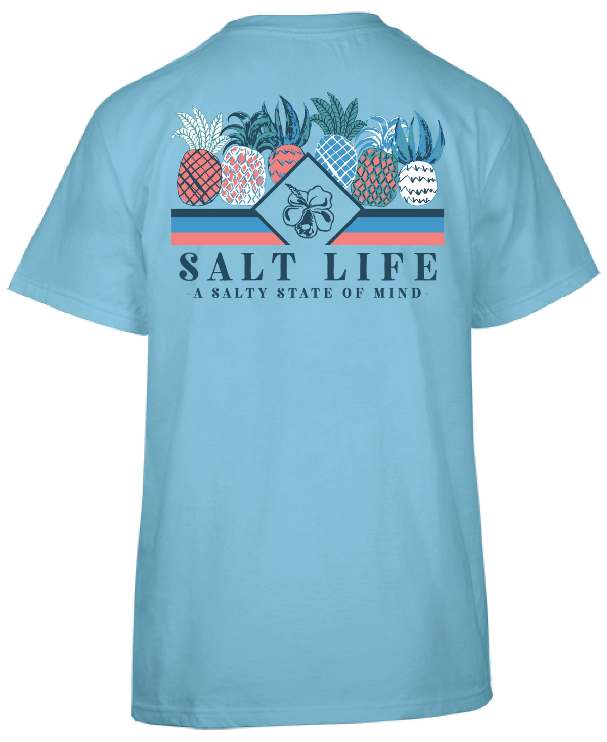 Shop Salt Life Women's Pineapple Spike Cotton Short-sleeve T-shirt In Sky Blue