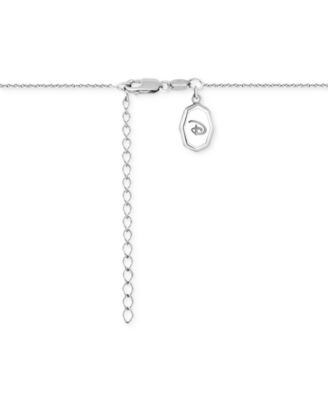 Disney Diamond Mickey Mouse Pendant Necklace (1/8 ct. t.w.) in Sterling Silver, 16" + 2" extender