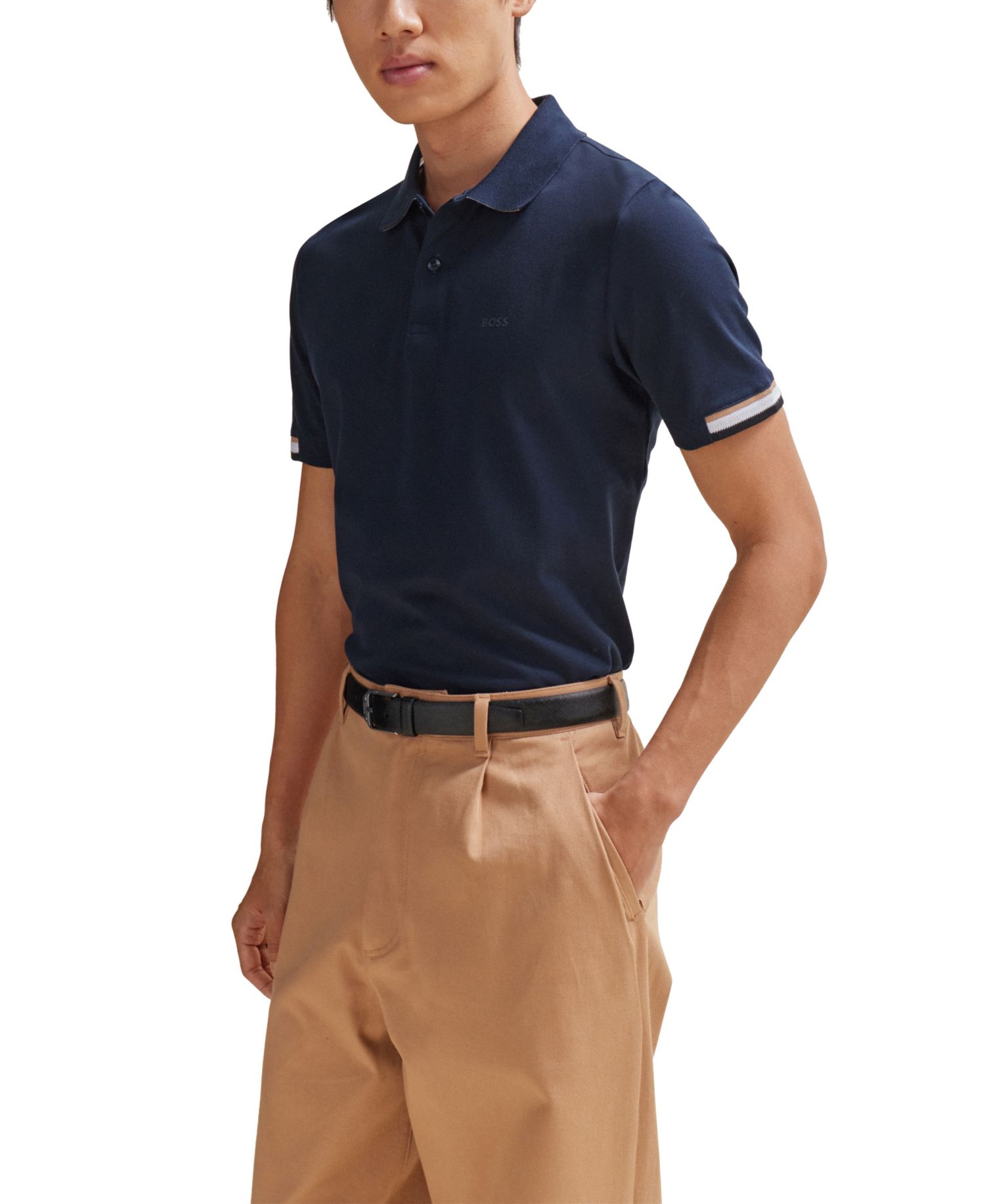 Men's Mercerised-Cotton Regular-Fit Polo Shirt