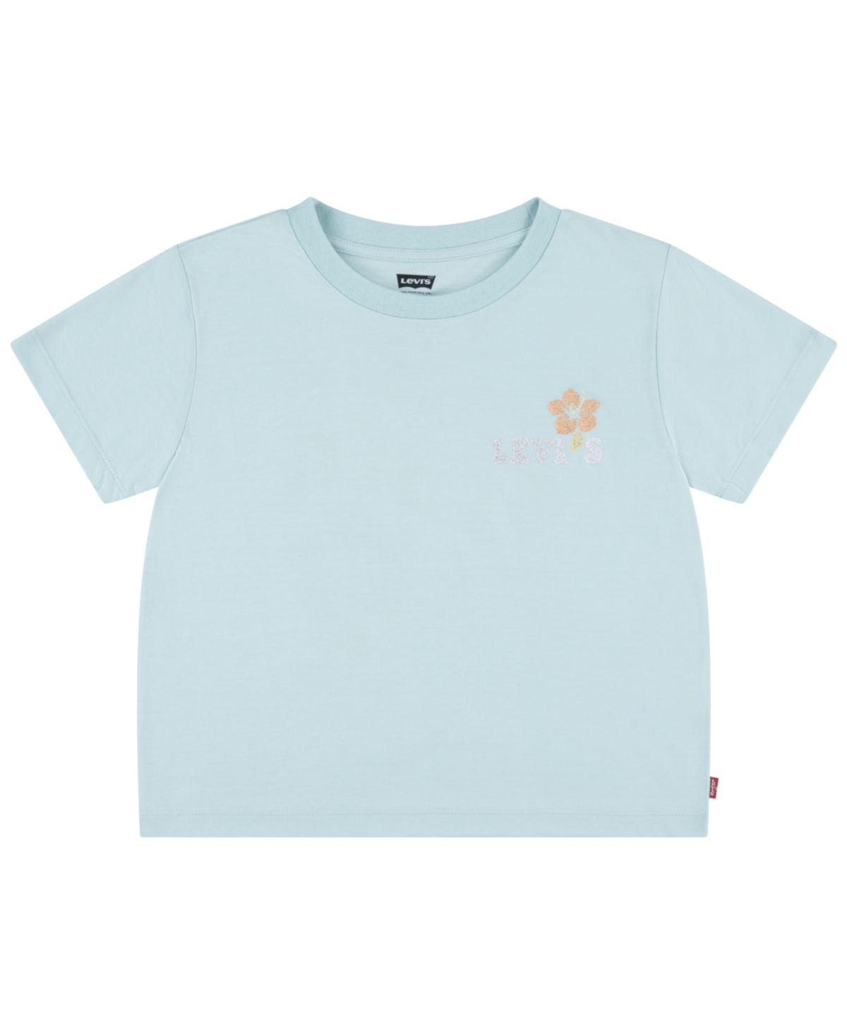 Shop Levi's Big Girls Ocean Beach Short Sleeve T-shirt In Icy Mom