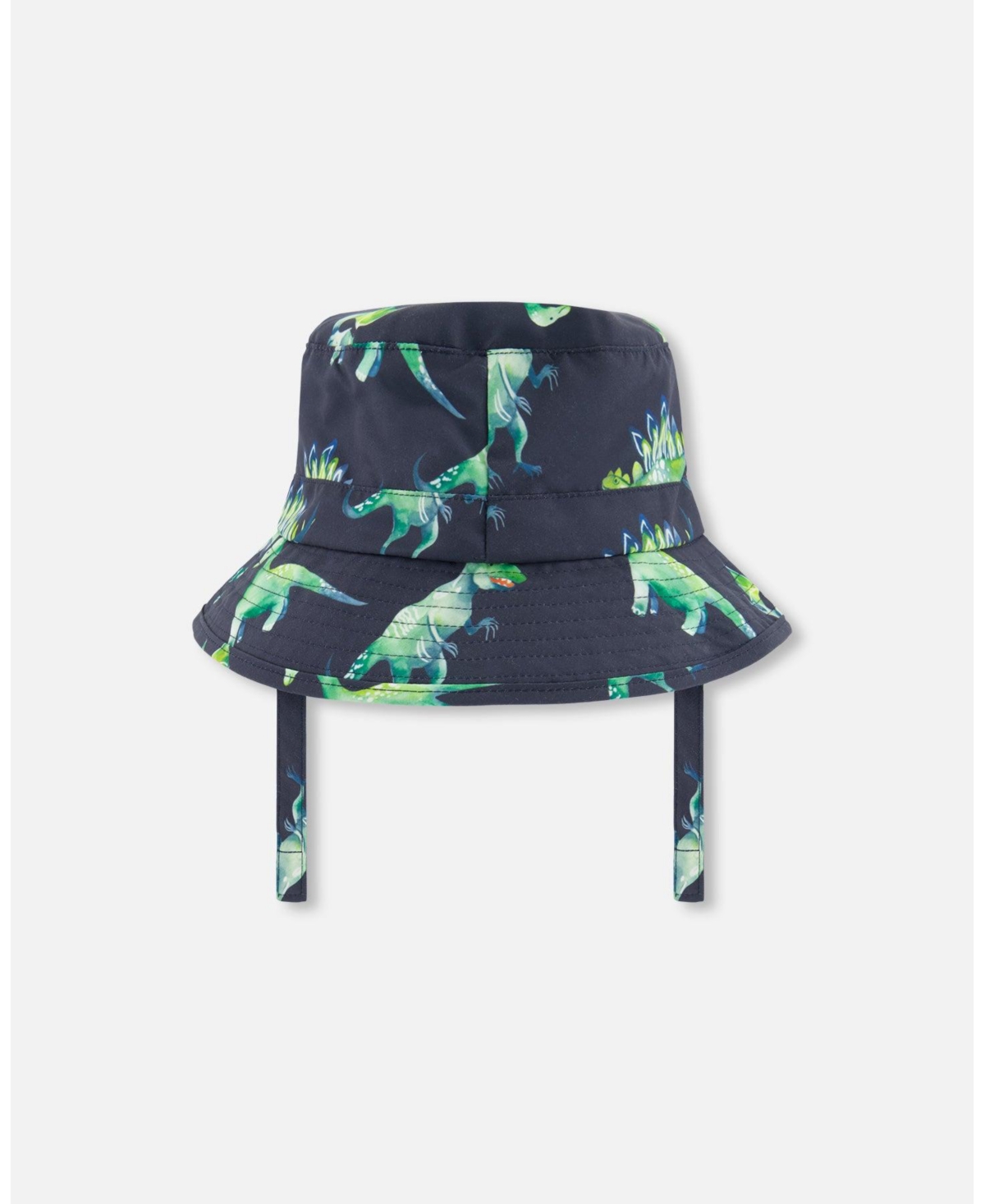 Boy Beach Hat- Toddler - Grey printed dinosaurs