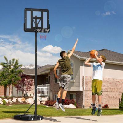 Portable Basketball Hoop, Adult Sized, 5.2-10' Adjustable Height