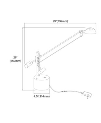 28" Metal 8W LED Desk Lamp