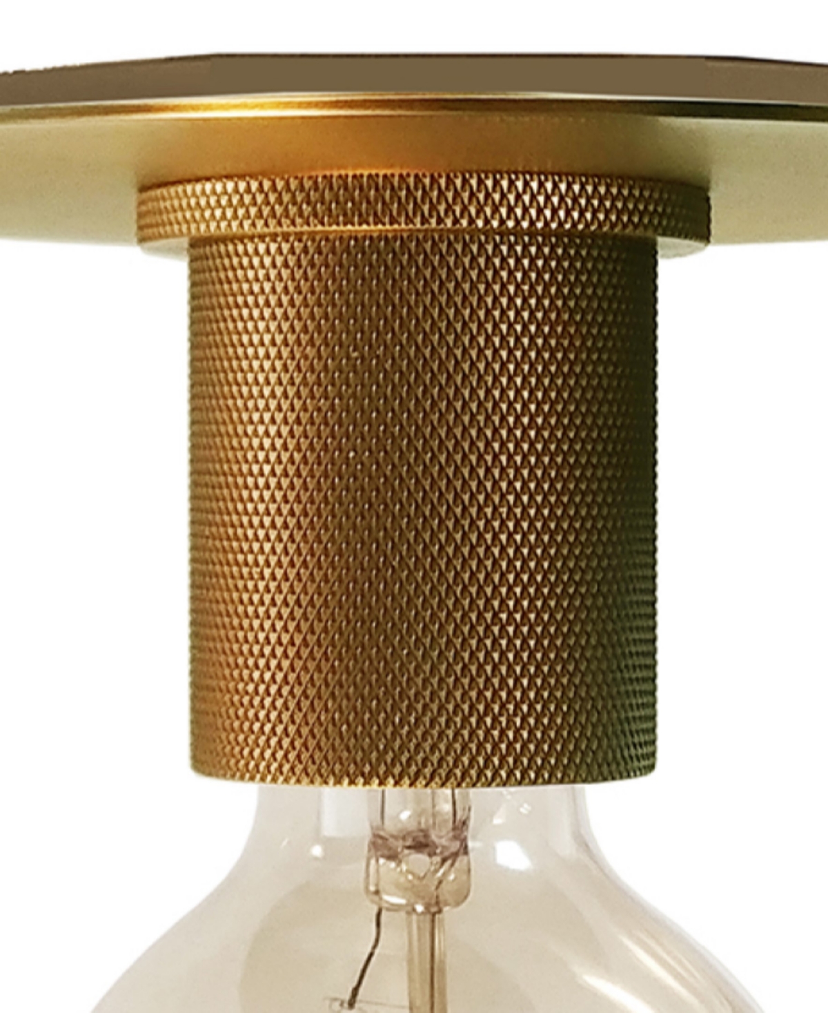 Dainolite 3.5" Metal Roswell 1 Light Medium Flush Mount In Aged Brass