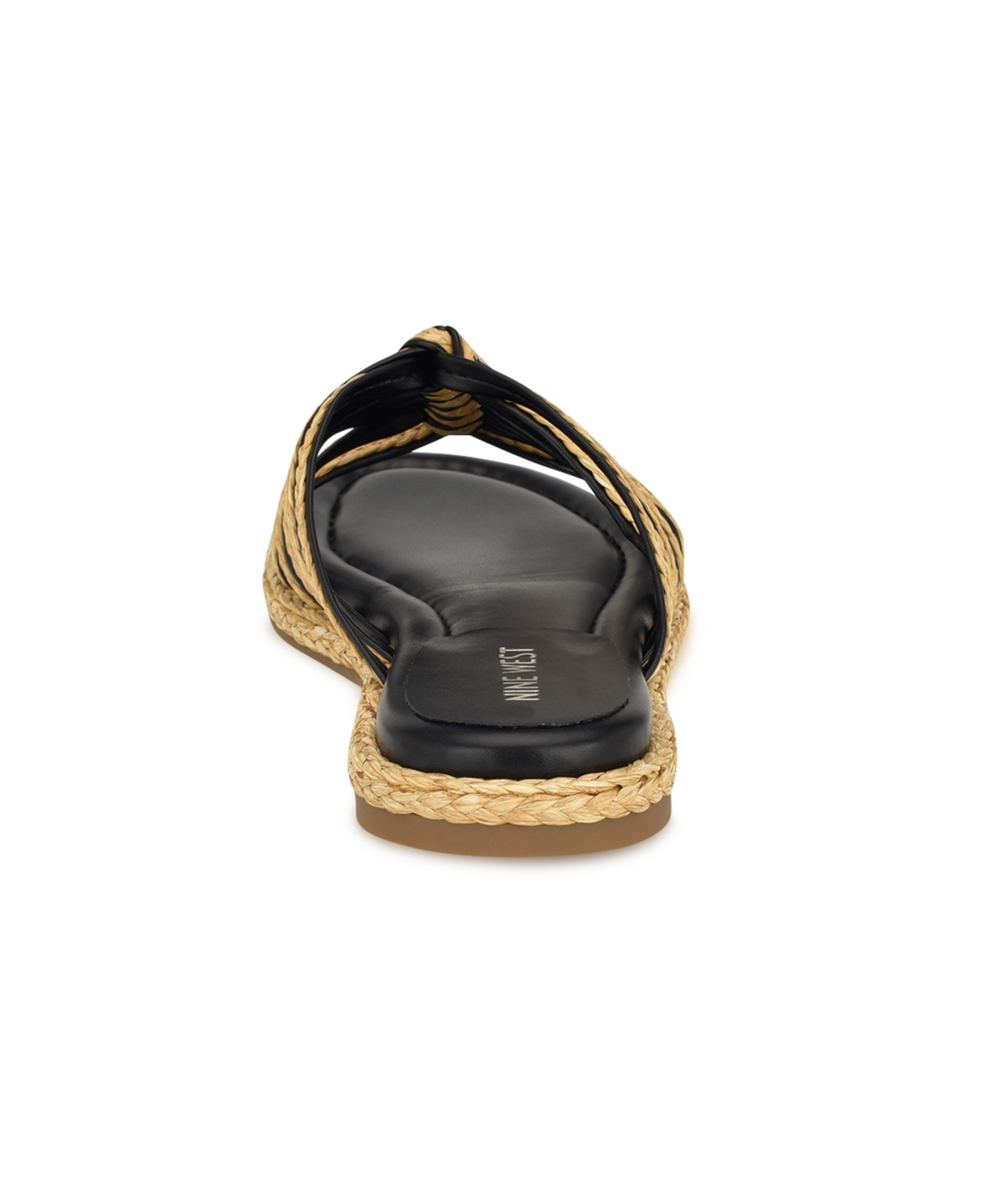 Nine West Women's Adila Slip-On Strappy Flat Casual Sandals - Black