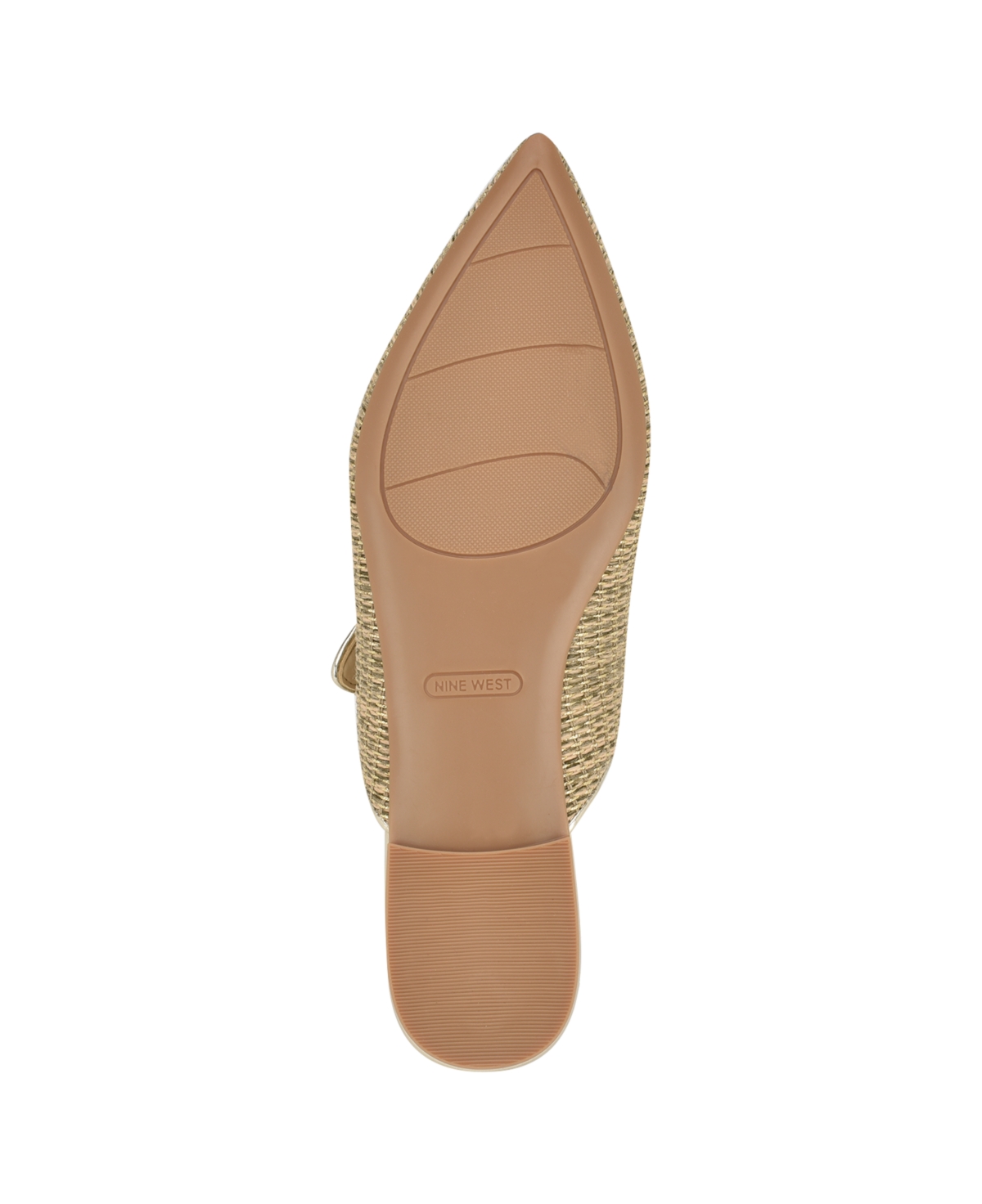 Nine West Women's Barbra Pointy Toe Slip-On Flat Mules - Light Natural Multi - Textile