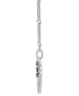Disney Multi Gemstone (1/5 ct. t.w.) & Diamond (1/20 ct. t.w.) Up House 18" Pendant Necklace in Sterling Silver